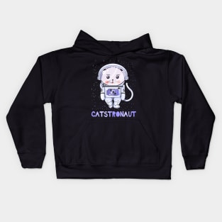 Catstronaut Space Astronaut T-shirt For Cat Lovers Kids Hoodie